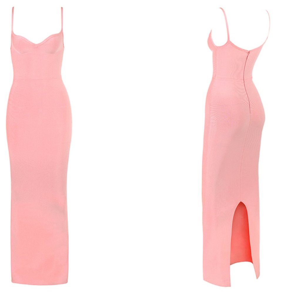 RARE House of CB ‘Fifi’ Fairy Pink Bandage Maxi Dress NWOT - Picture 14 of 14
